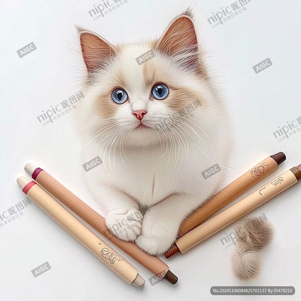 手繪布偶貓