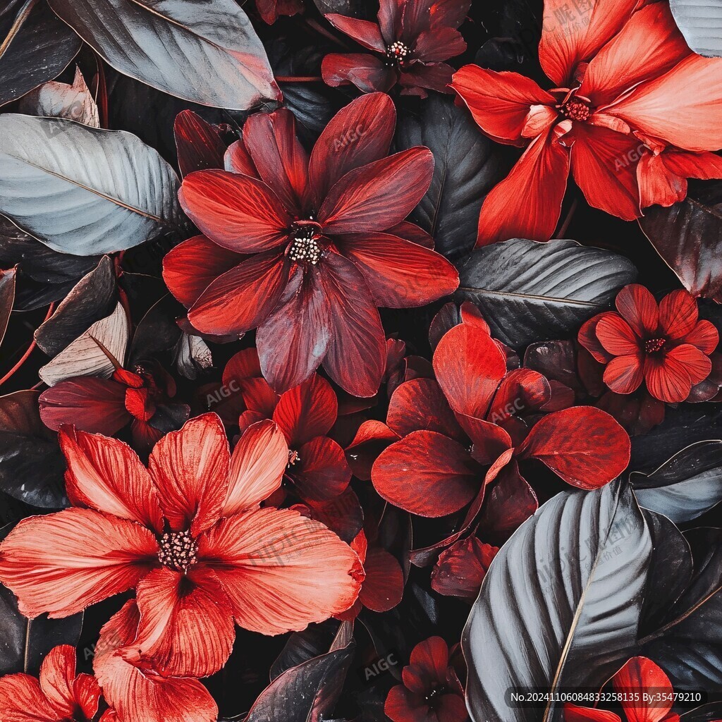 滿版火鶴花背景