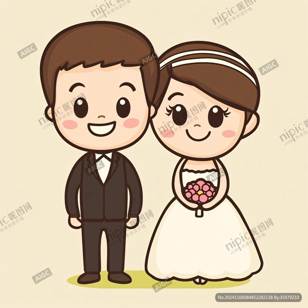 婚禮卡通頭像
