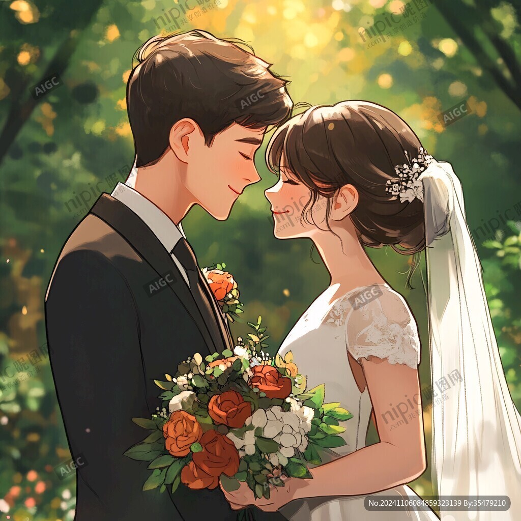 結婚照插畫