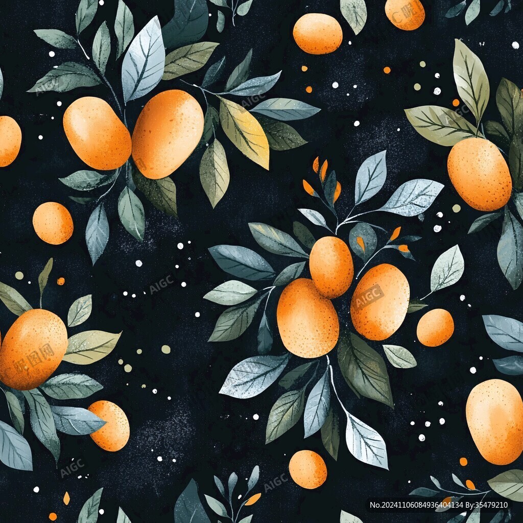 橘子類插畫