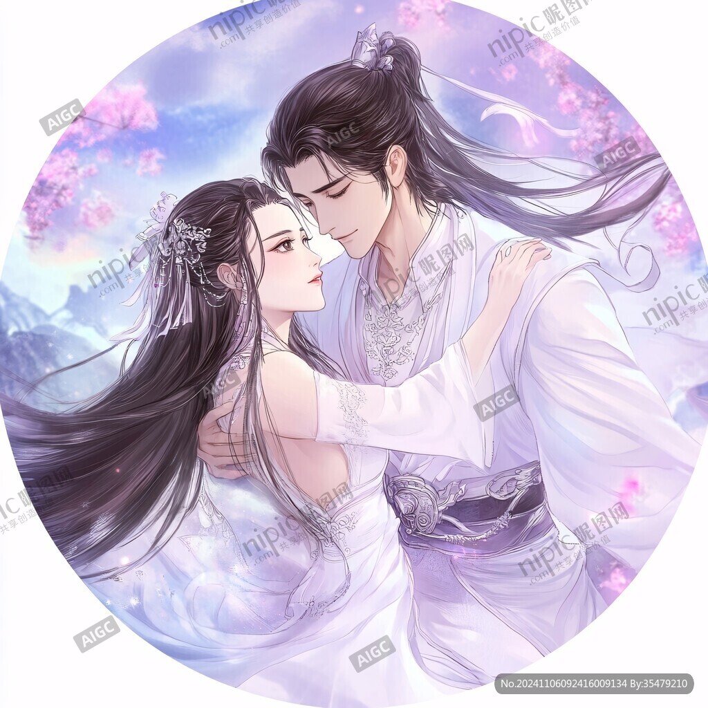 古風(fēng)情侶插畫