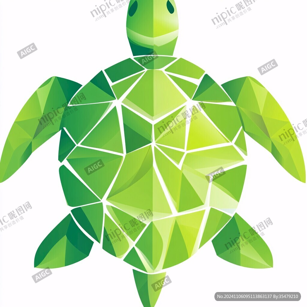 綠色龜小動物logo