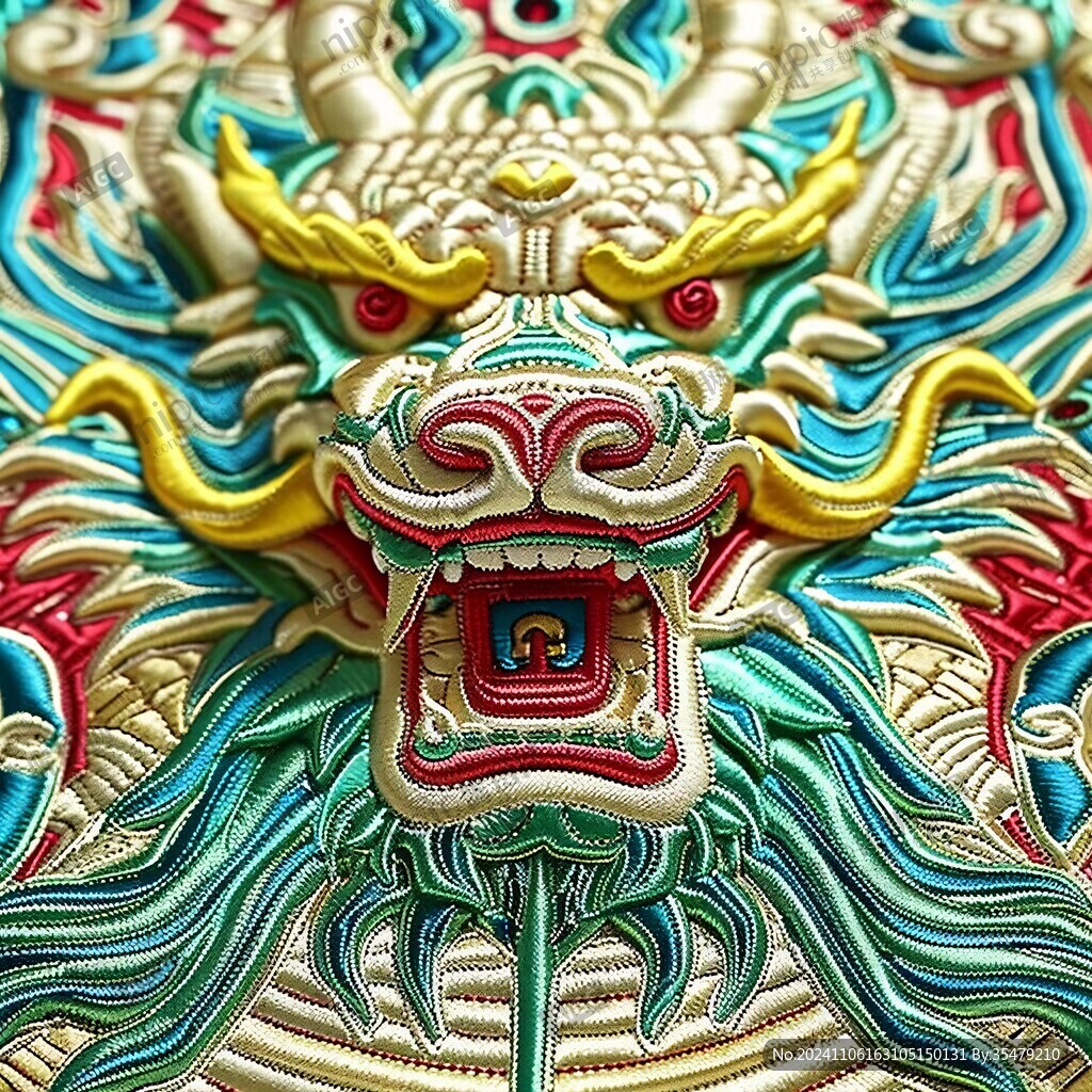 國潮龍鼠標(biāo)墊龍年門神
