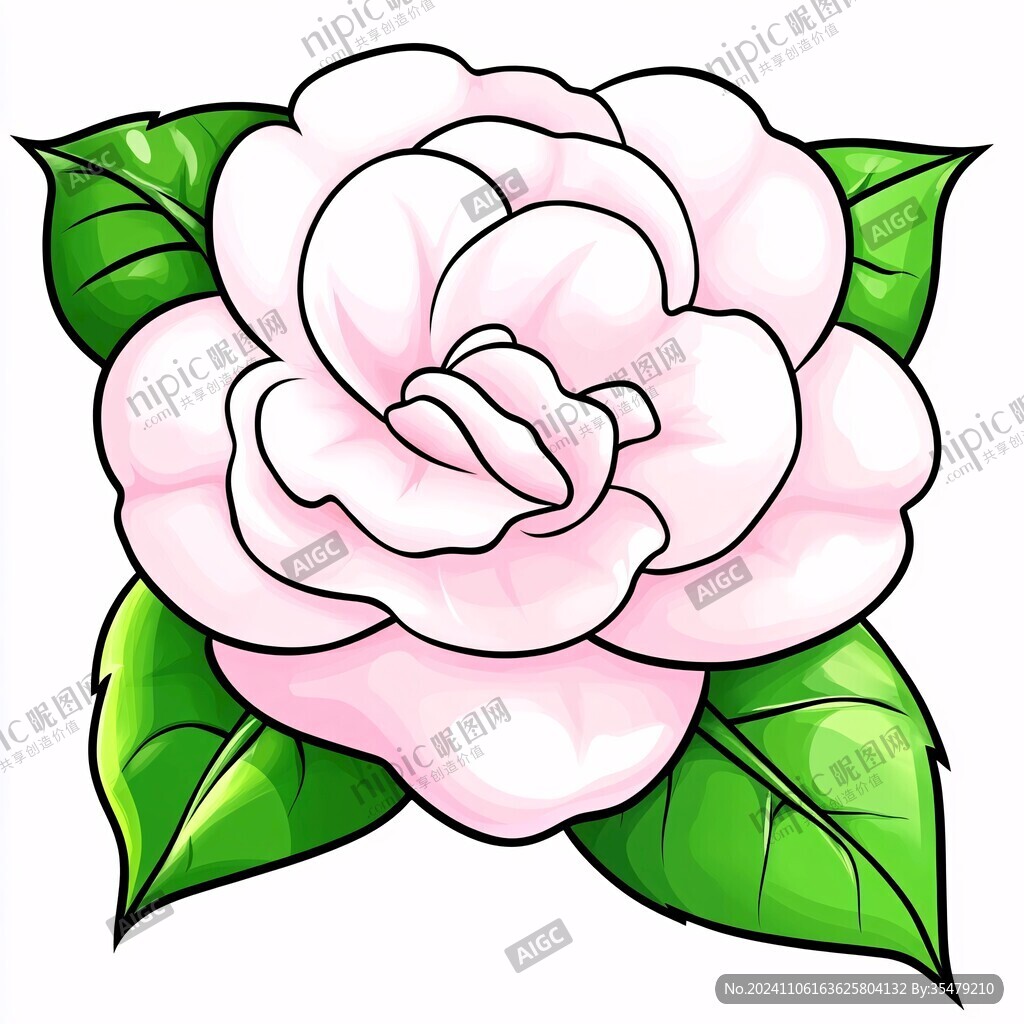 鼠繪茶花