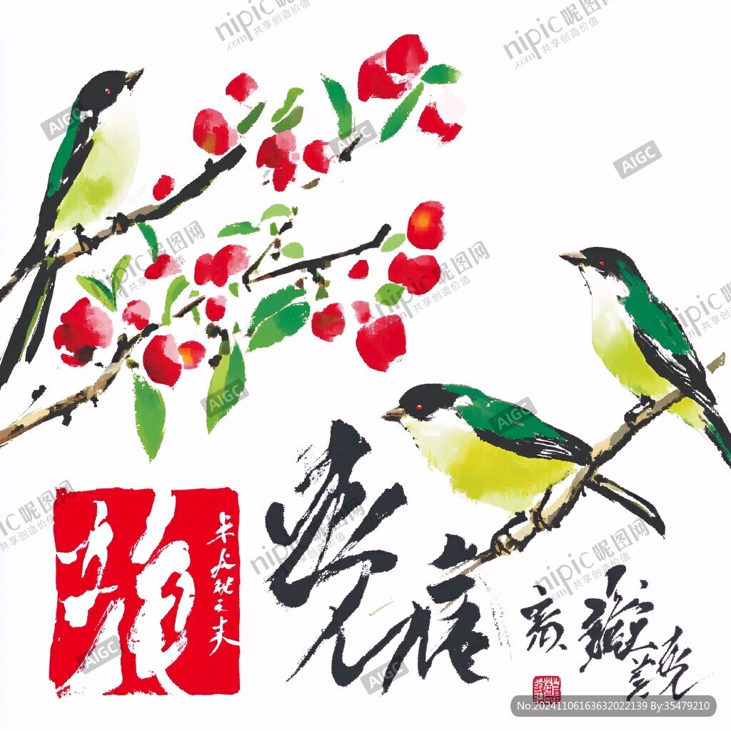報喜圖迎春圖