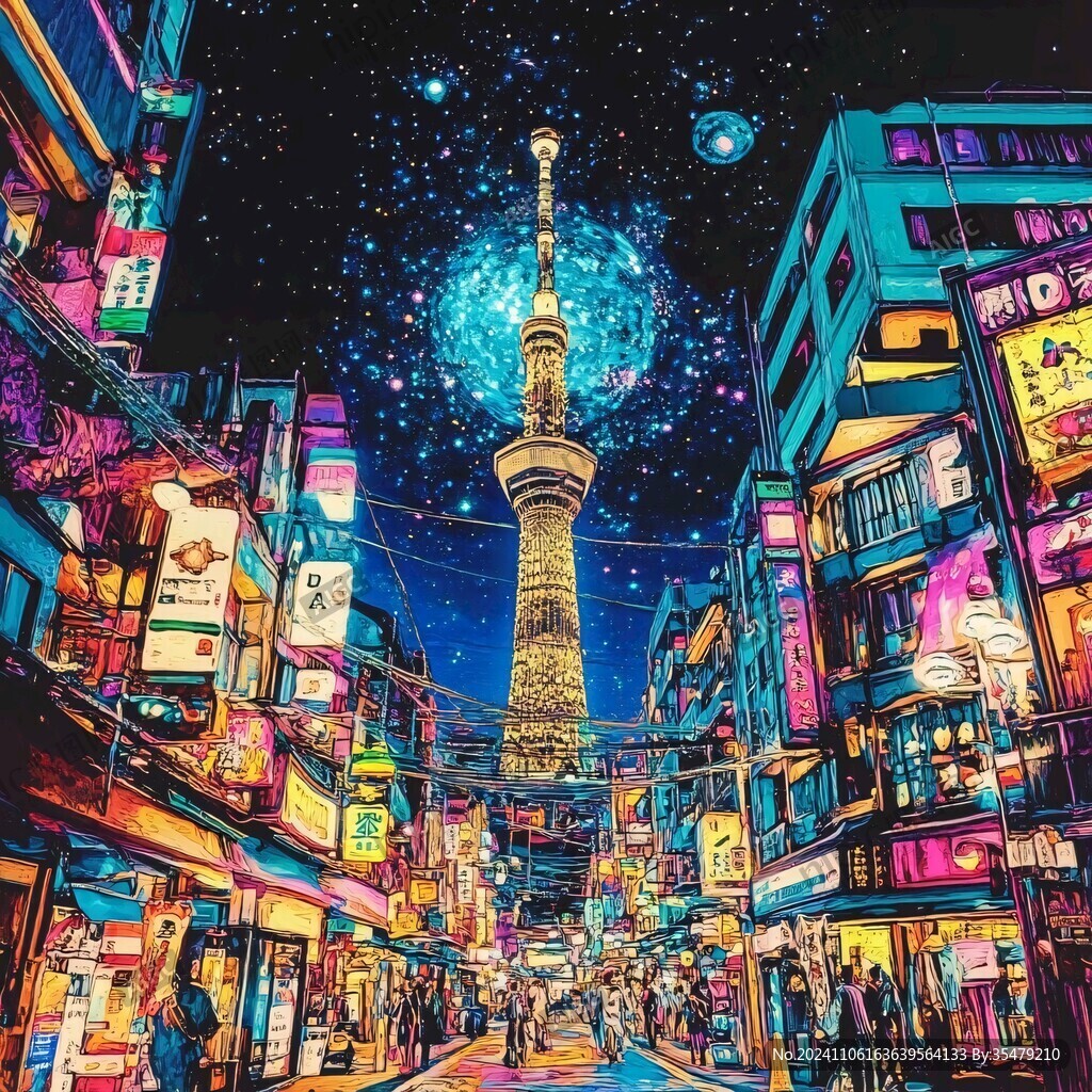 東京插畫宣傳素材背景