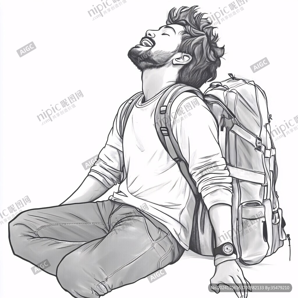 潮男人物手繪