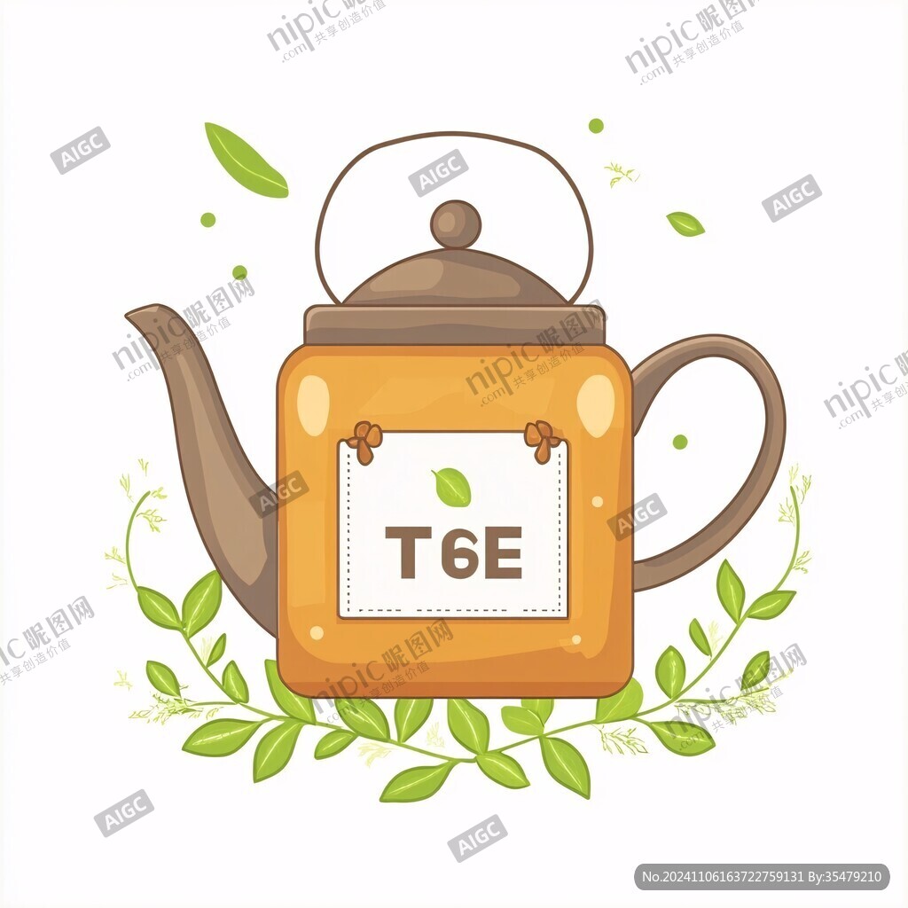 創意茶葉插圖