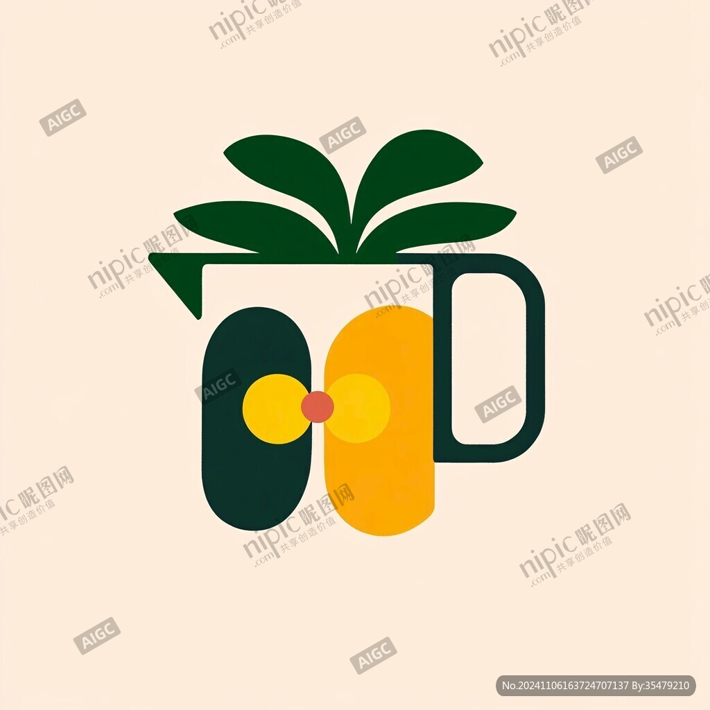 果汁花草logo標(biāo)志