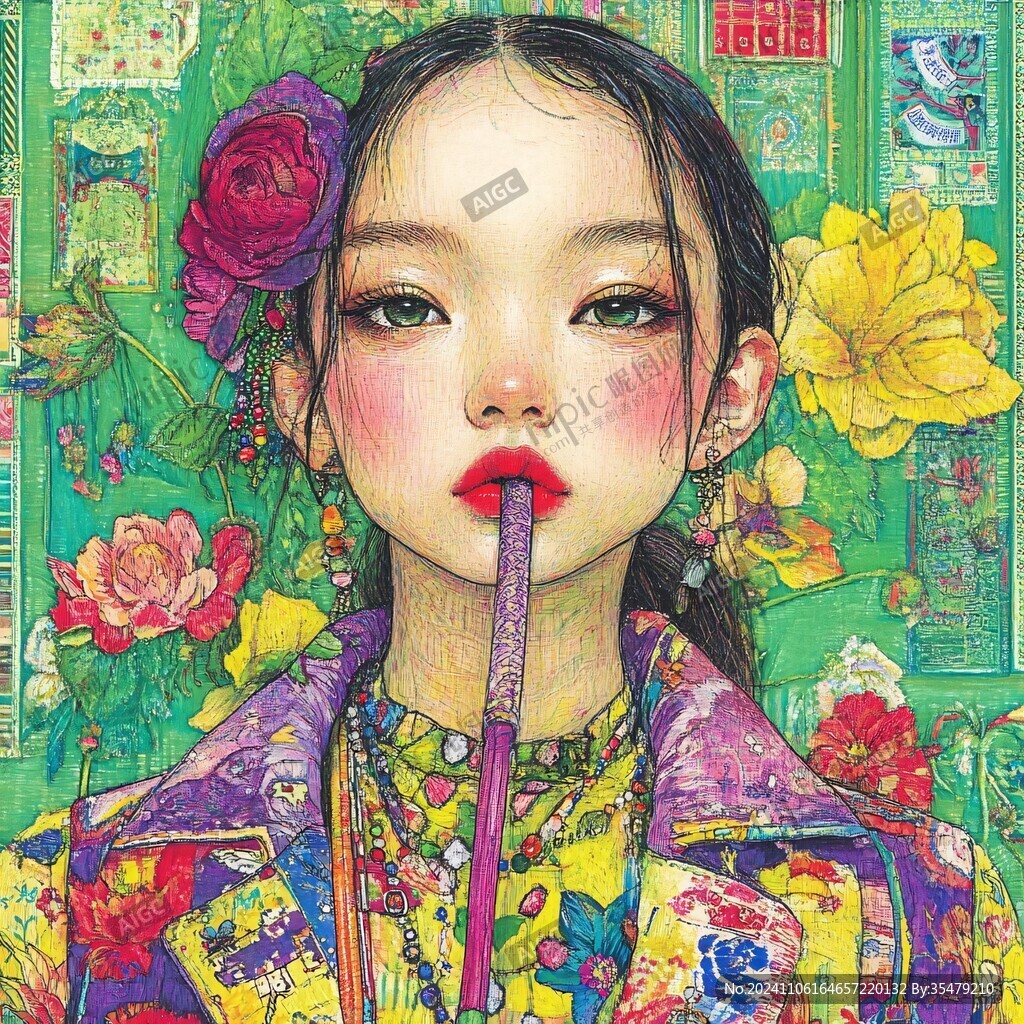 女孩插畫封面插畫