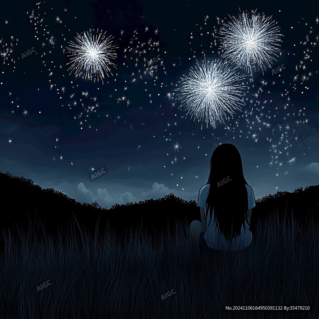 放煙花的少女