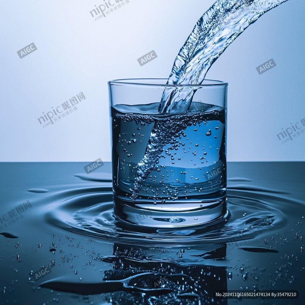 藍(lán)色凈水凈化水礦泉水