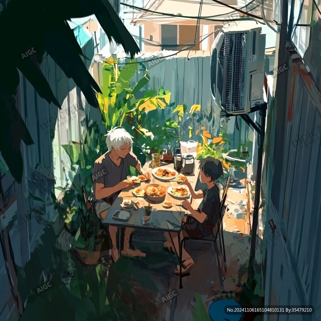 愜意下午插畫