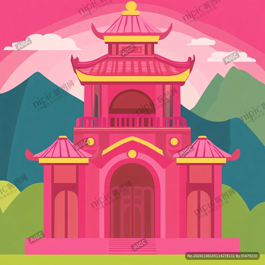 廣西建筑插畫