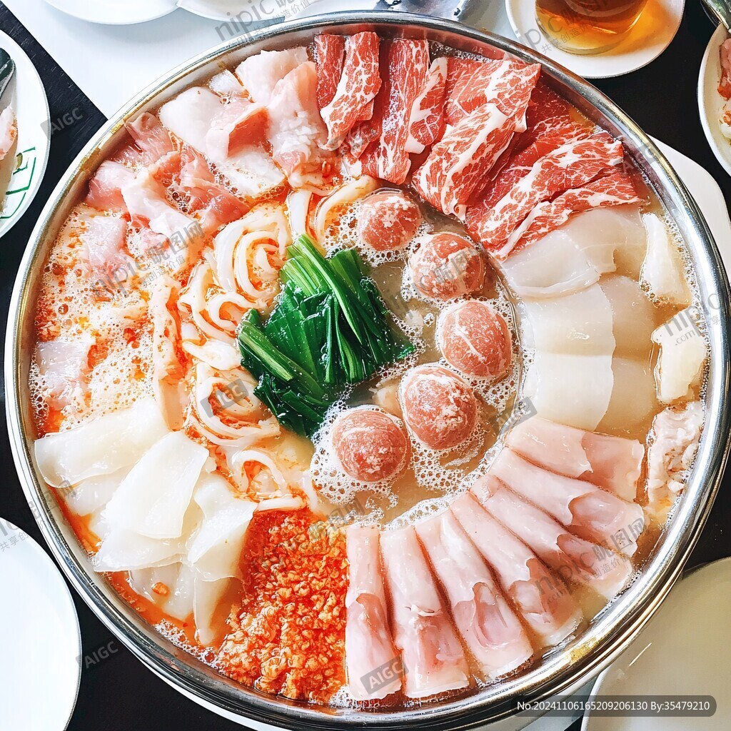 韓國火腿火鍋餐