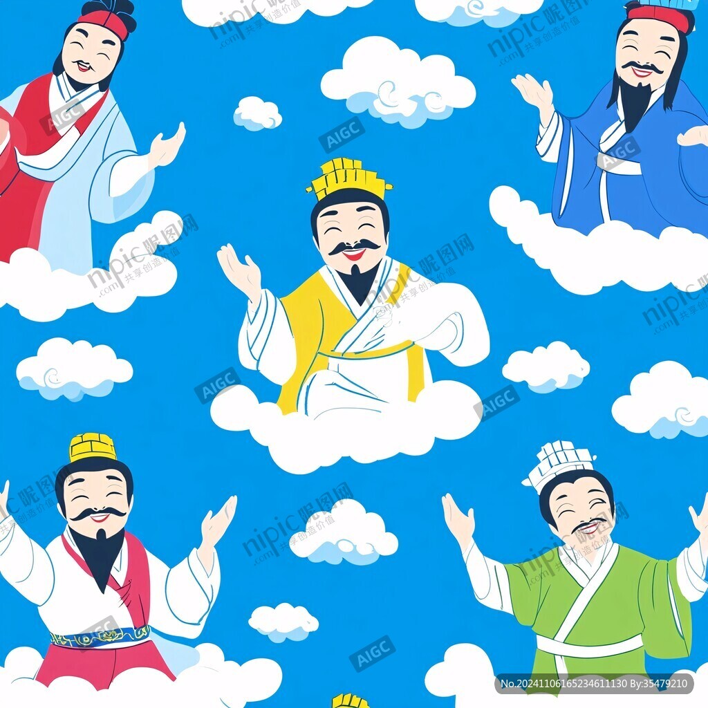 八仙扁平人物