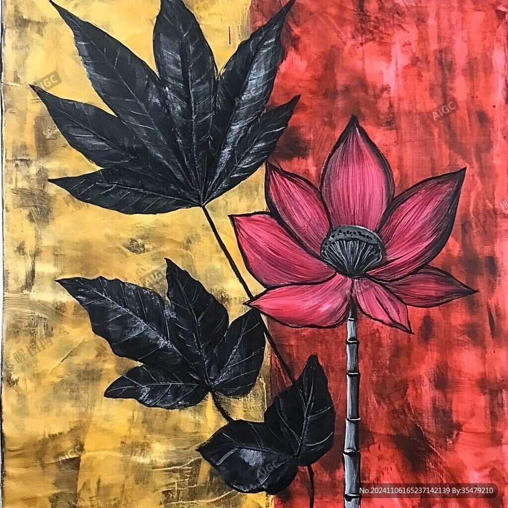 蓮花美術繪畫