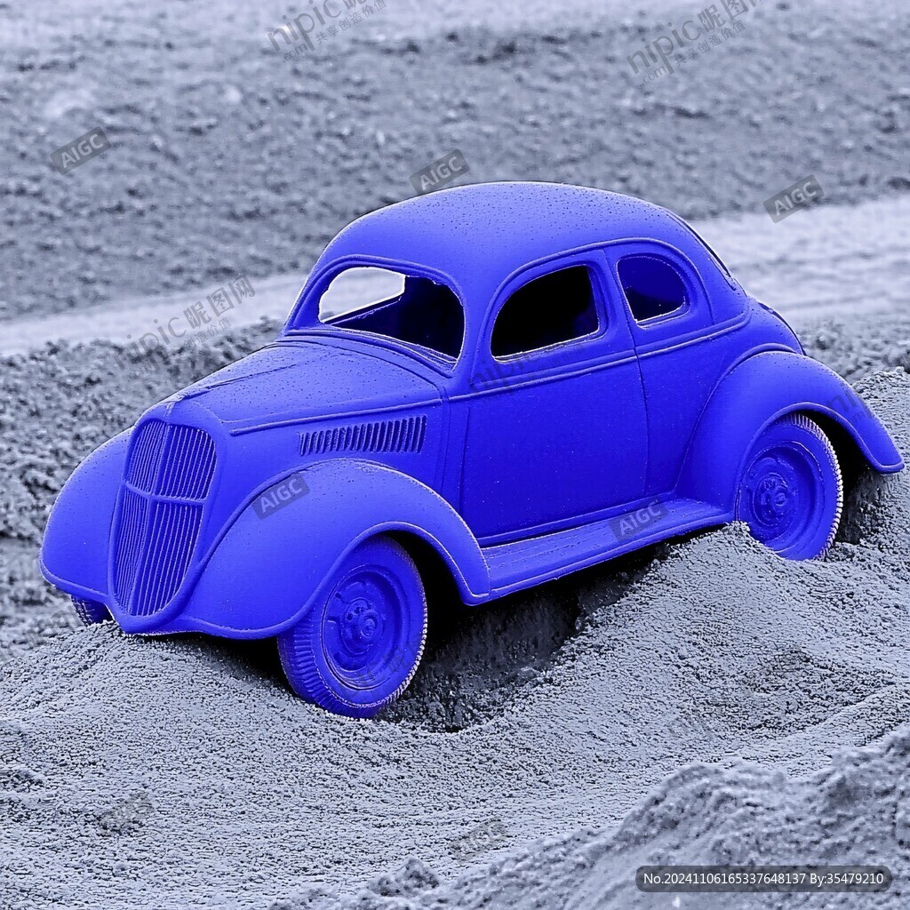 藍色車模型