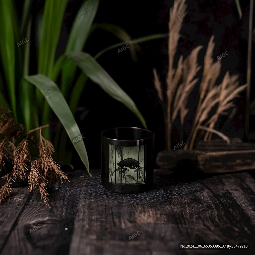 竹石紋杯