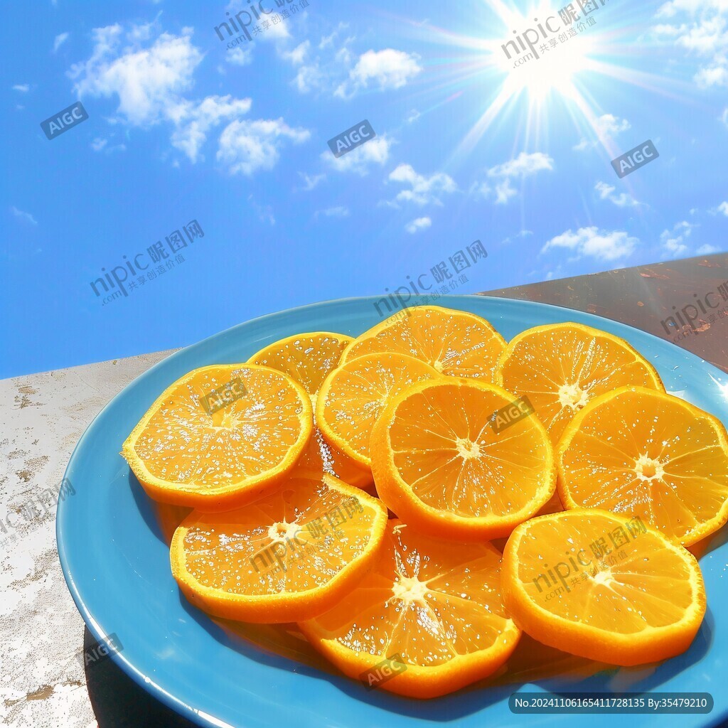 陽光下的橙子