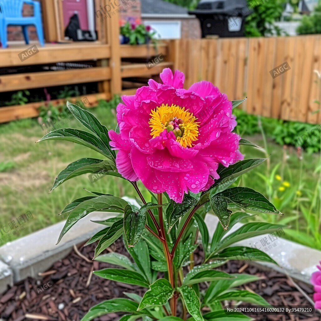 芍藥花全株