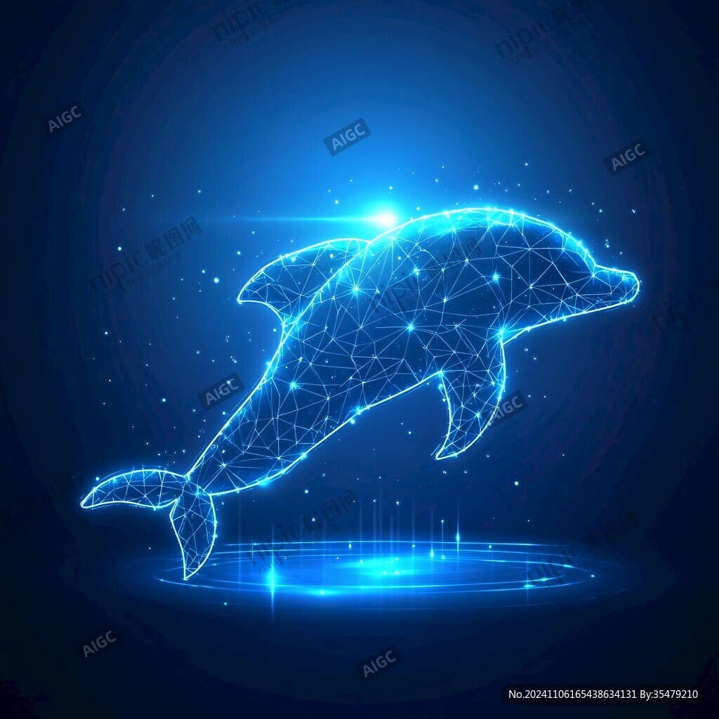 海豚晶格手繪