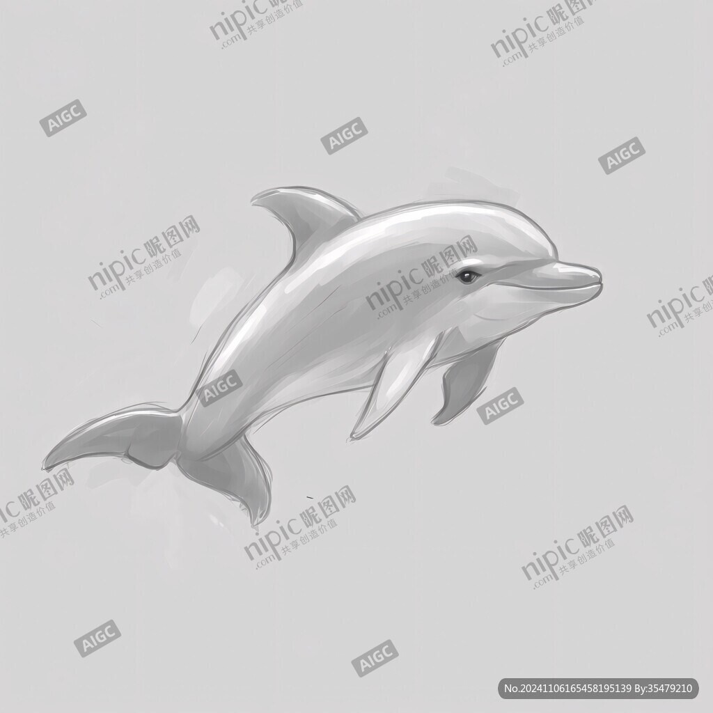 海豚白模