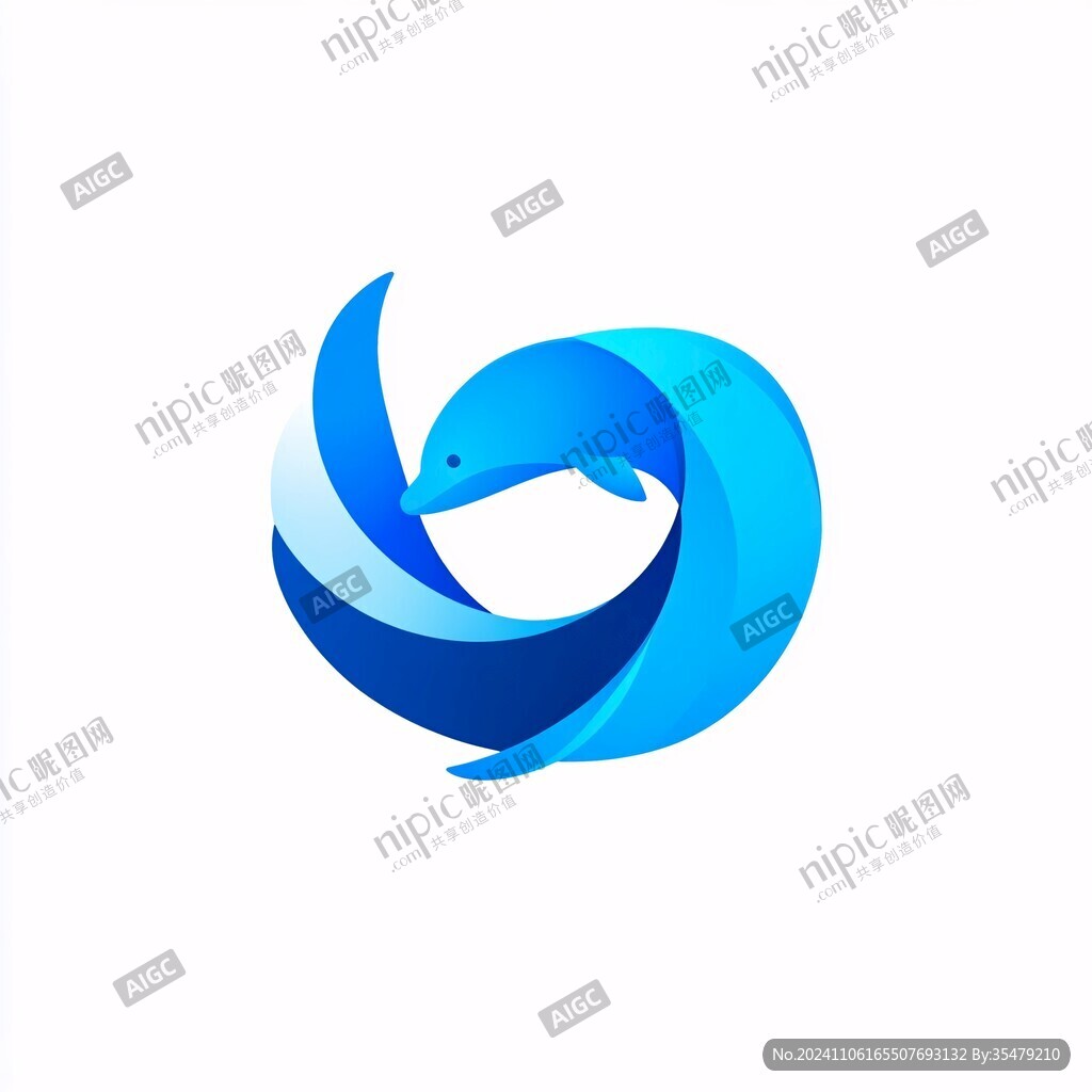 字母c海豚logo