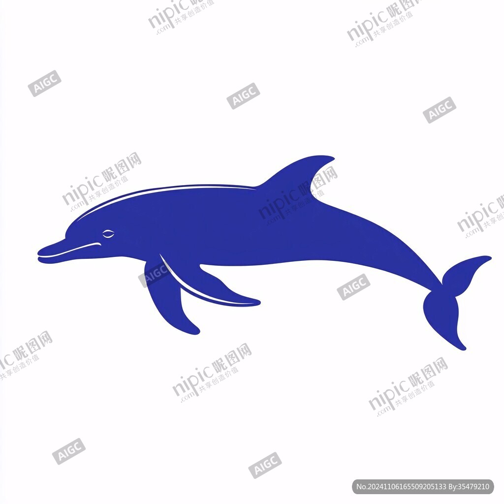 手繪海豚設(shè)計圖標(biāo)形象