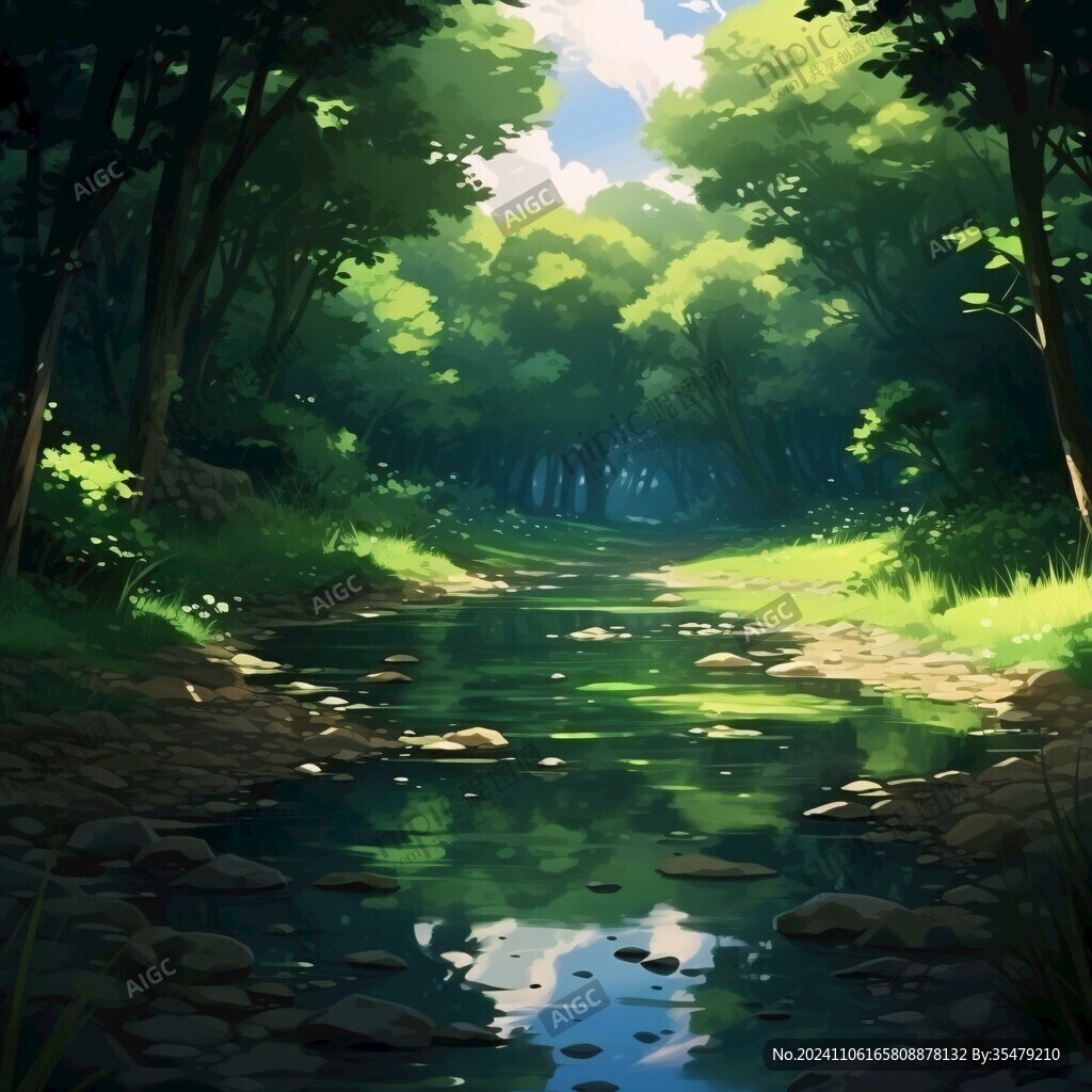 風景場景插畫