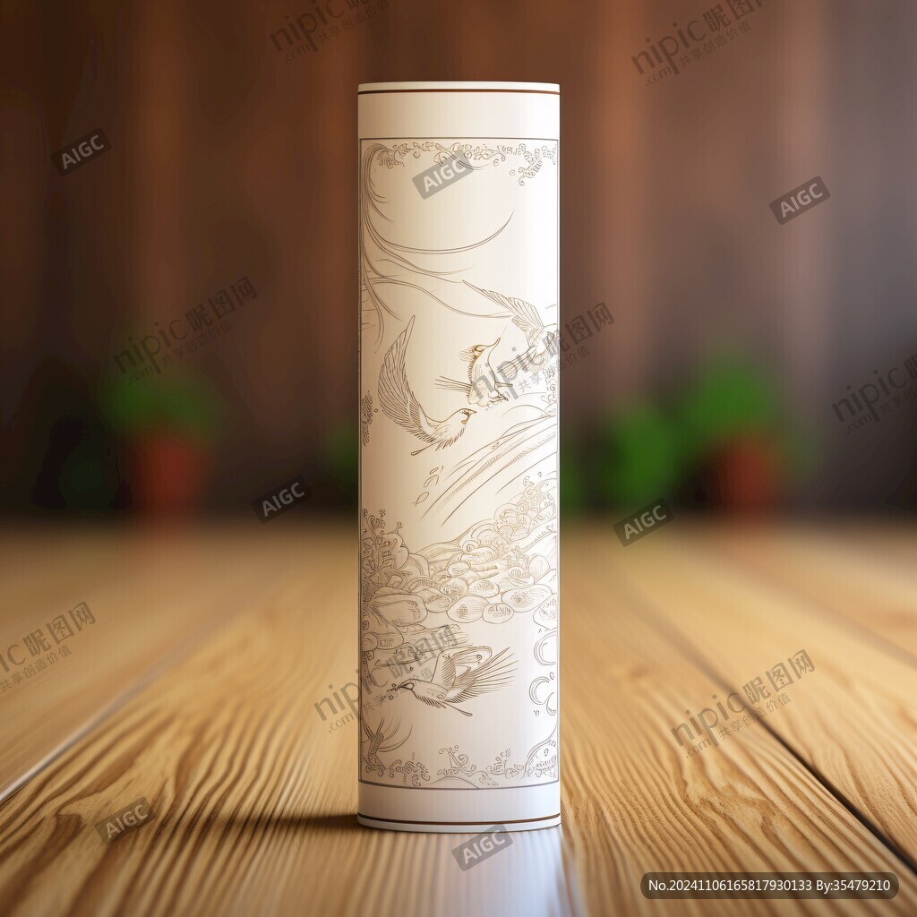 新中式保溫杯圖案