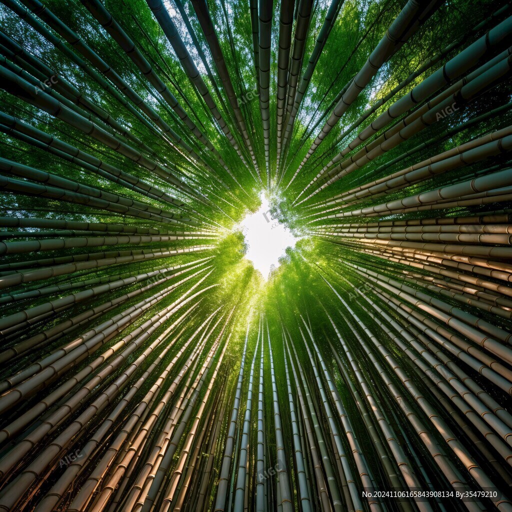 仰望竹林