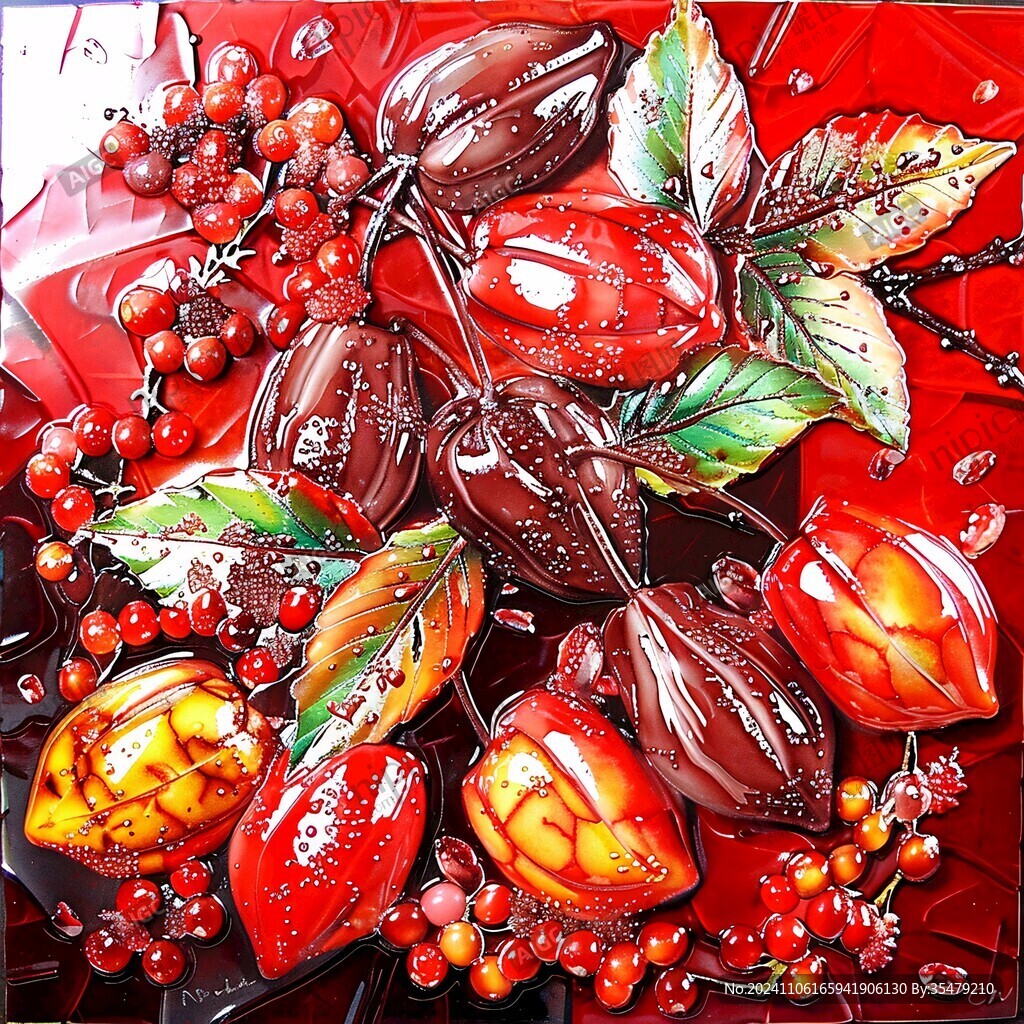 糖葫蘆油畫