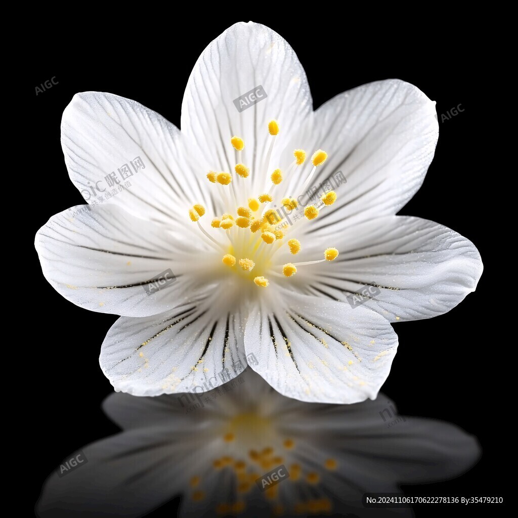 白色花瓣黃色花蕊