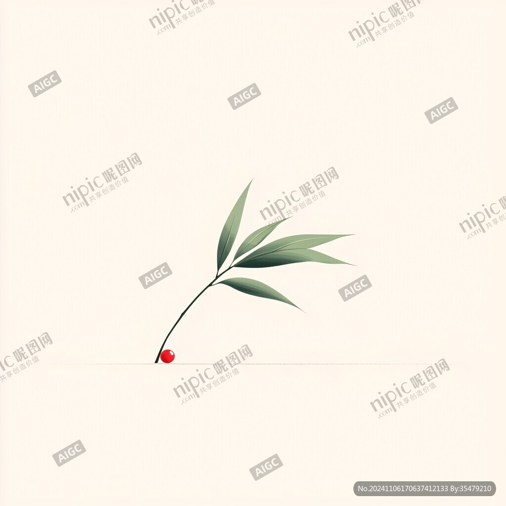 扁平插畫植物