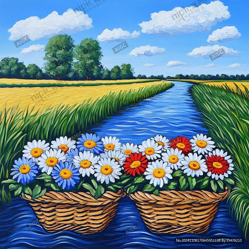 花卉河流