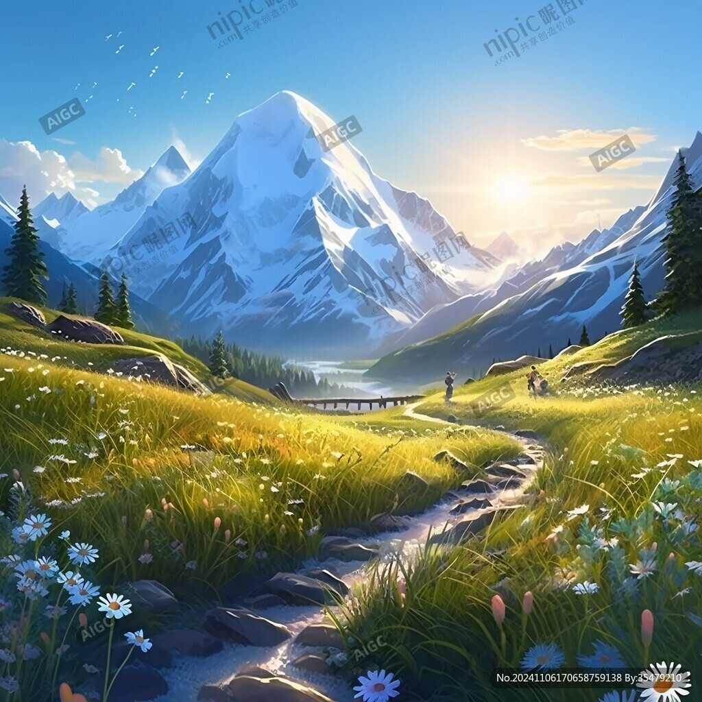 風景場景插畫