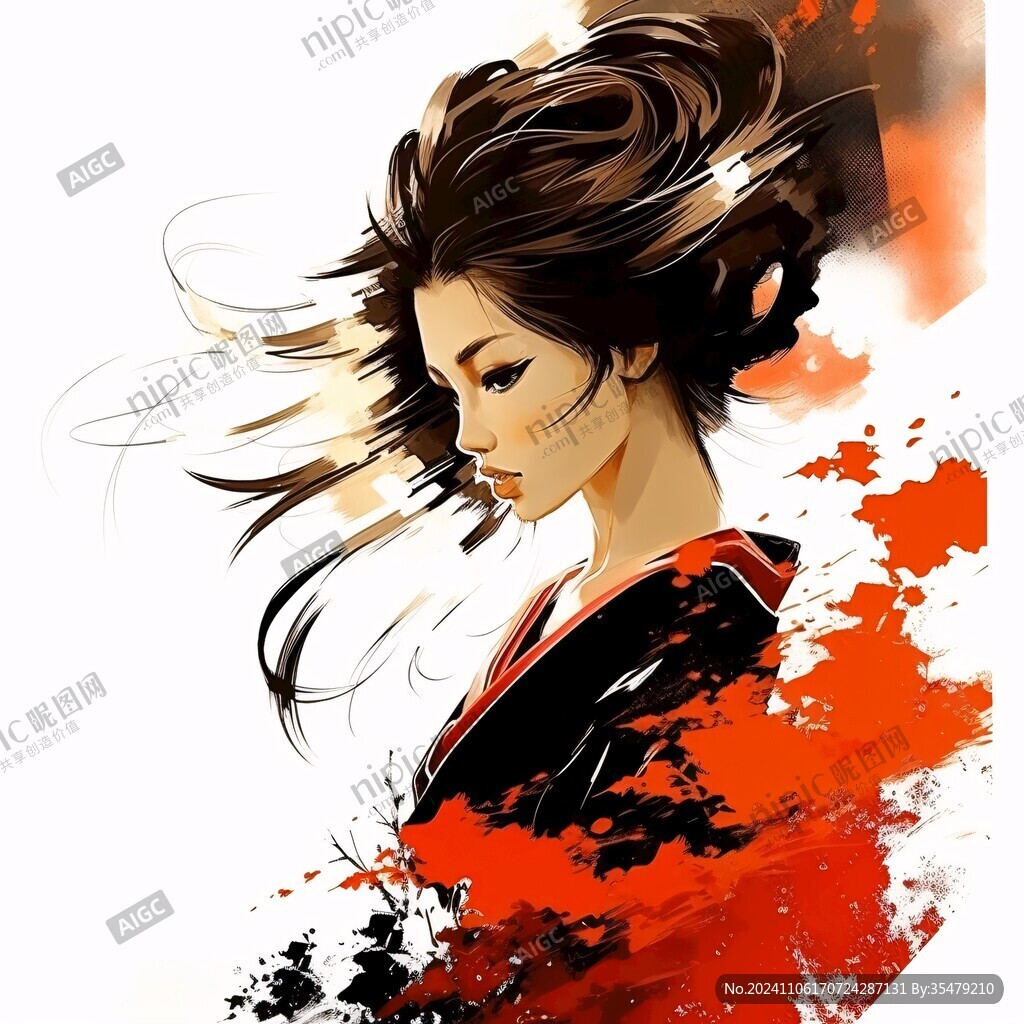 插畫(huà)藝妓