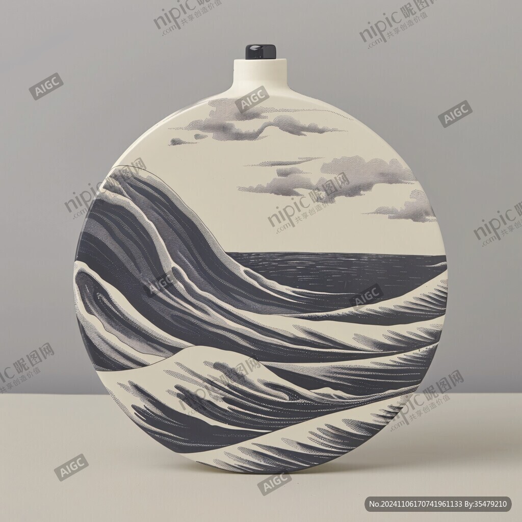 海水紋瓶