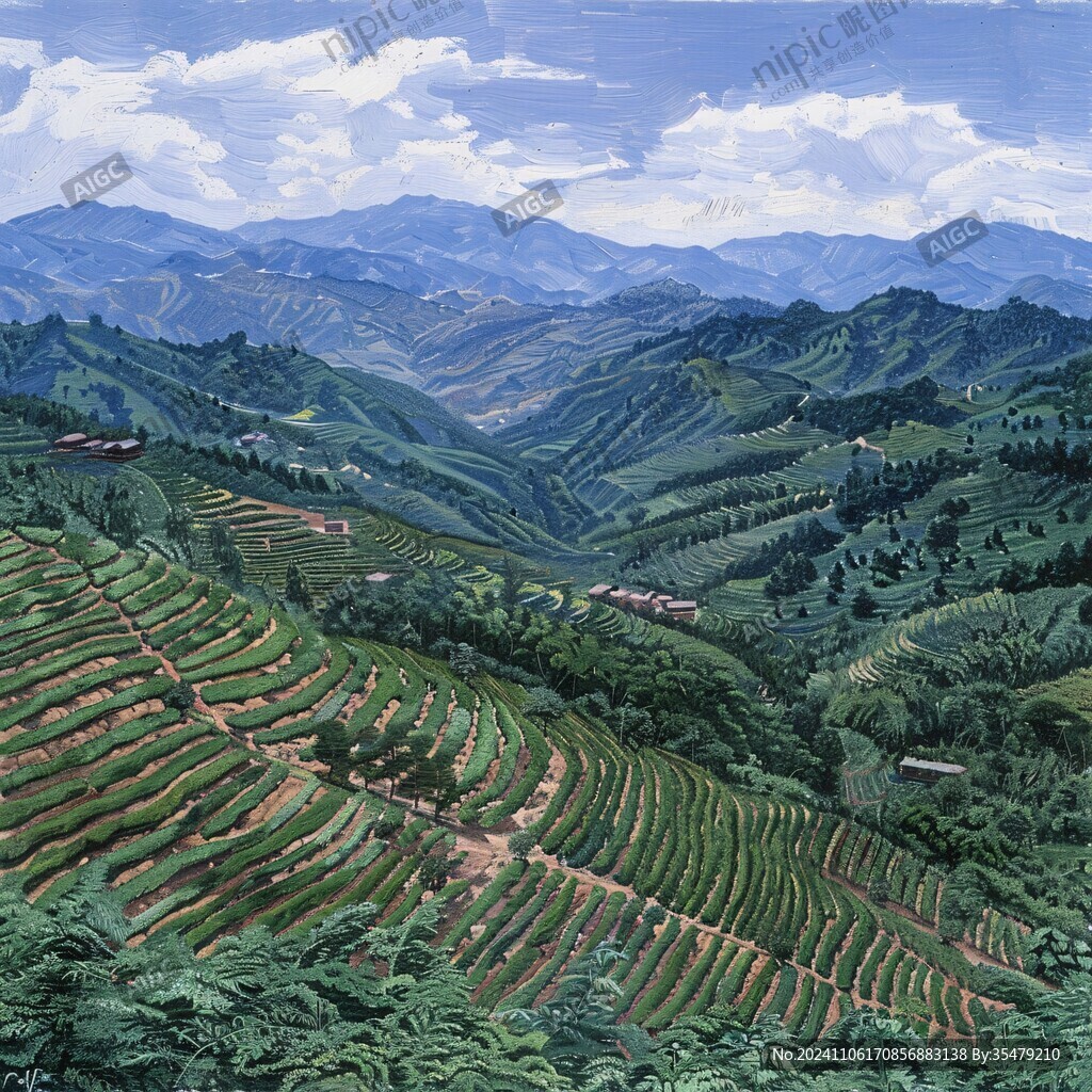 茶山油畫