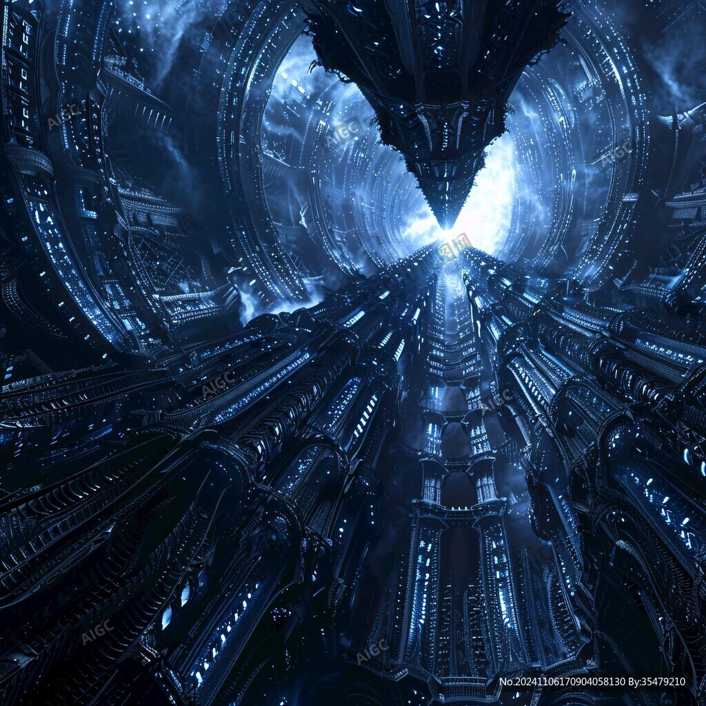 藍色科幻場景