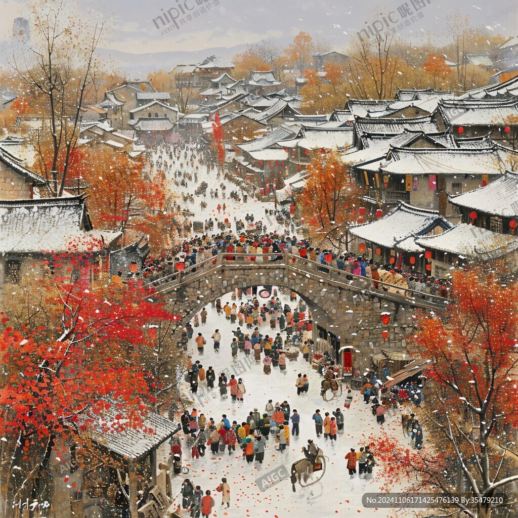 古北水鎮(zhèn)裝飾畫