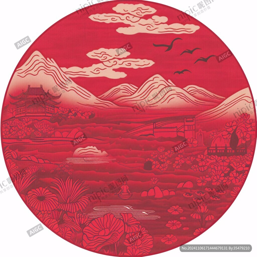 大紅袍包裝插畫