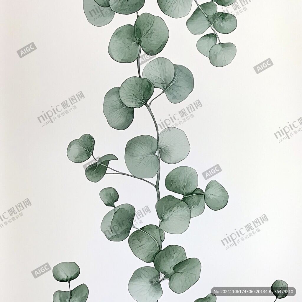 仿真尤加利葉