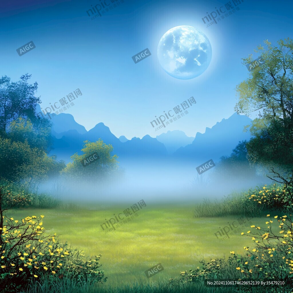 唯美月夜花