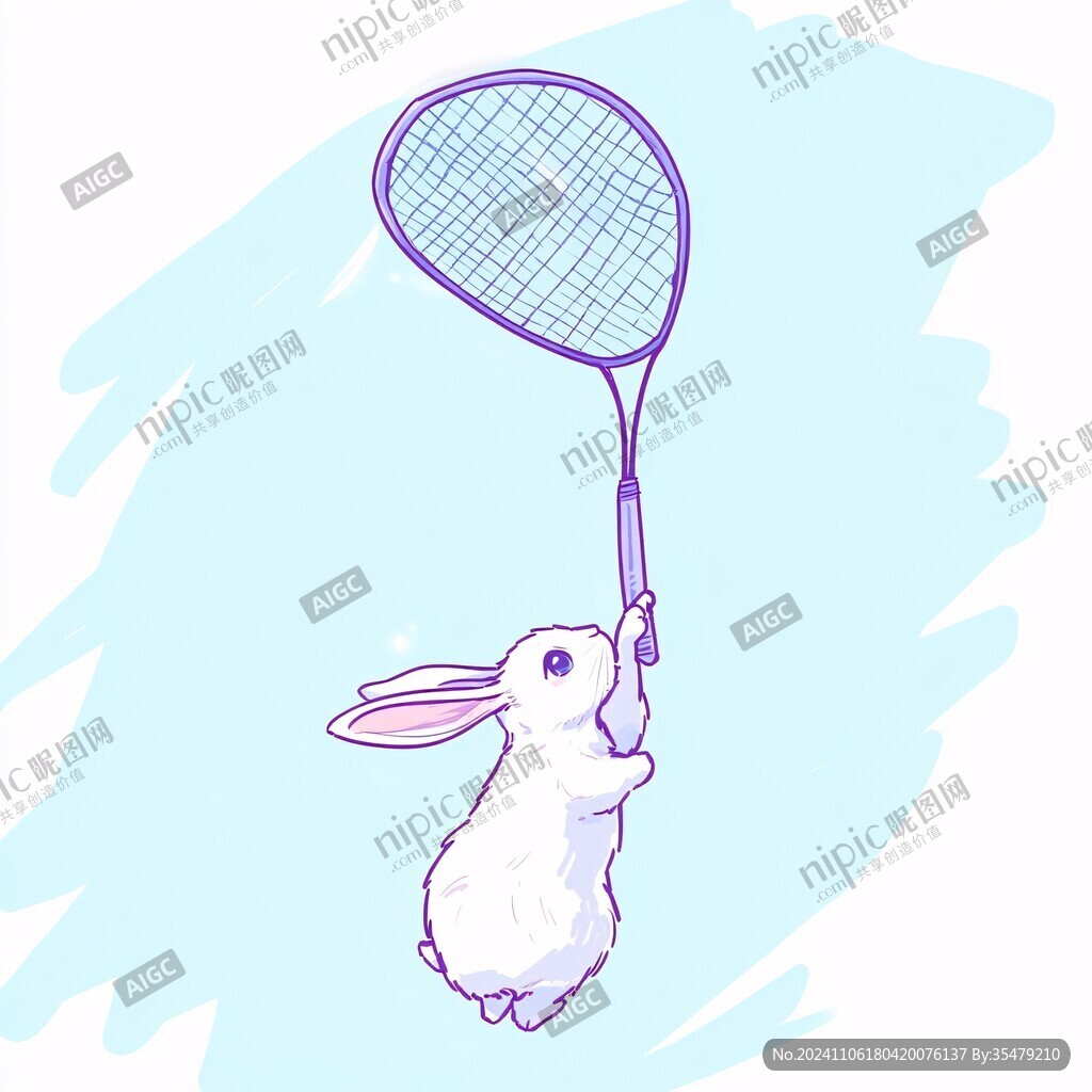 打網球的萌兔