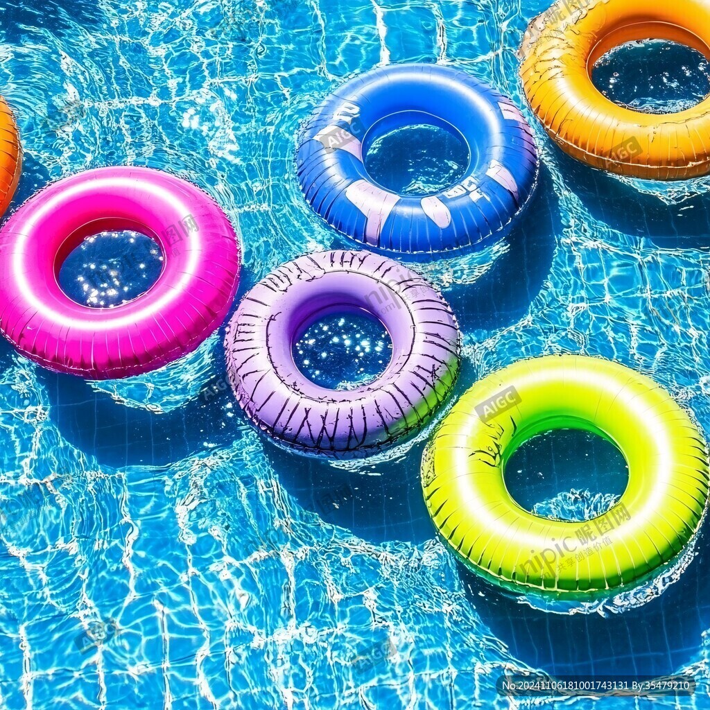多彩游泳圈