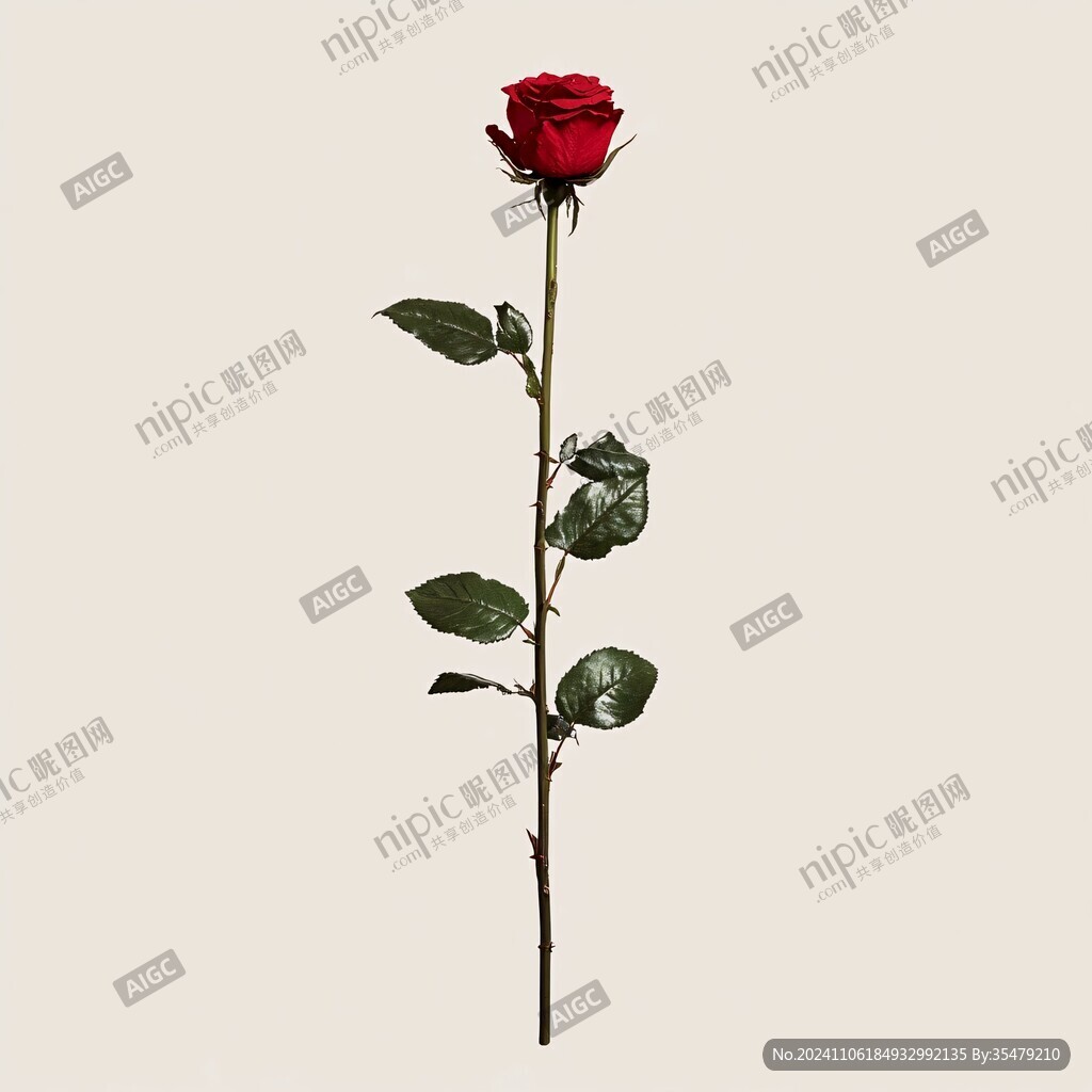 一支玫瑰花朵鮮花
