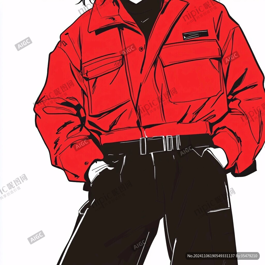 潮牌服裝插畫